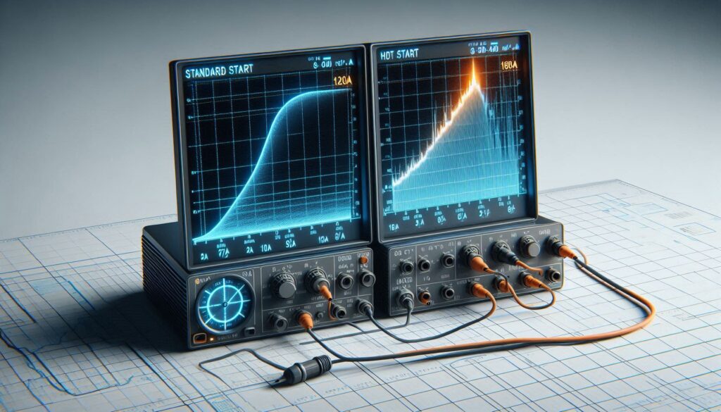 Funkcja Hot Start zapewnia impuls prądowy 180A przez 1s dla łatwego zajarzenia łuku przy ustawieniu 120A